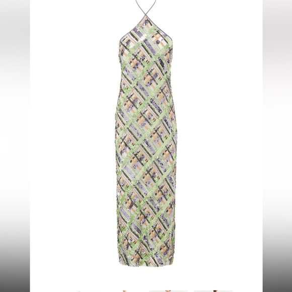 Veronica beard sequin halter dress - Picture 2 of 4